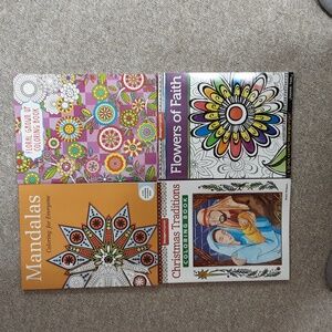 Set of 4 Adult Coloring Books